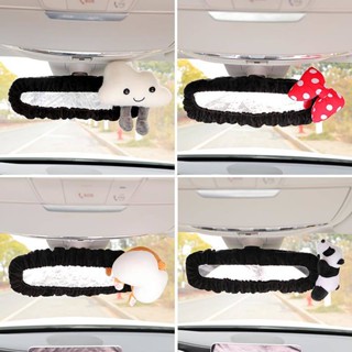 Inside the Car Rear View Mirror Cover Female Creative Trending Cartoon Cute Universal Car Rearview Mirror Decorative Protection Cover DMiK