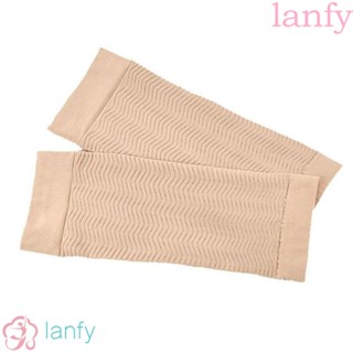 Lanfy ปลอกแขน แบบยืดหยุ่น กระชับสัดส่วน เผาผลาญเซลลูไลท์ สําหรับออกกําลังกาย แขน น่อง