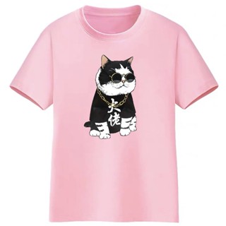 【เสื้อยืดใหม่】CAT  DESIGN Japanese style T-SHIRT cotton unisex asia size