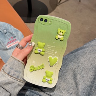 เคส OPPO A12E Realme C1 เคส OPPOA3S A5S A12E A1K Realme C1 C2 เคสโทรศัพท์มือถือแบบนิ่ม tpu ลายการ์ตูนน่ารัก 3D สีชมพู ฟ้า ไล่โทนสี สําหรับ MMX