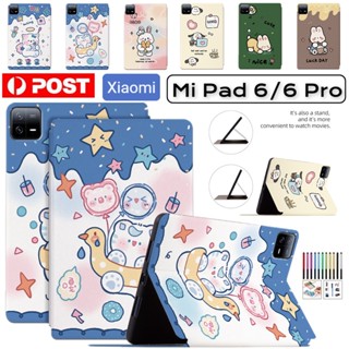 เคสโทรศัพท์มือถือหนัง ฝาพับ กันกระแทก ลายการ์ตูน สําหรับ Xiaomi Mi Pad 6 Xiaomi Mi Pad 6 Pro 11 นิ้ว 2023