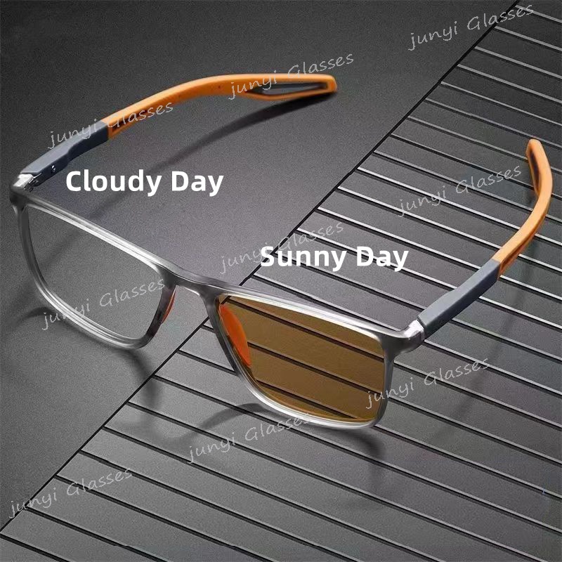 กรอบแว่นตา TR90 ทรงสี่เหลี่ยม ป้องกันรังสียูวี ป้องกันแสงสีฟ้า สไตล์สปอร์ต สําหรับผู้หญิง และผู้ชาย - รูปที่ 2