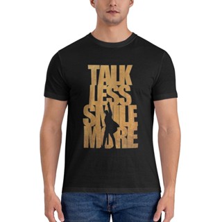 เสื้อยืด ผ้าฝ้าย พิมพ์ลายกราฟฟิค Talk Less Smile More Hamilton Quotes สําหรับผู้ชาย