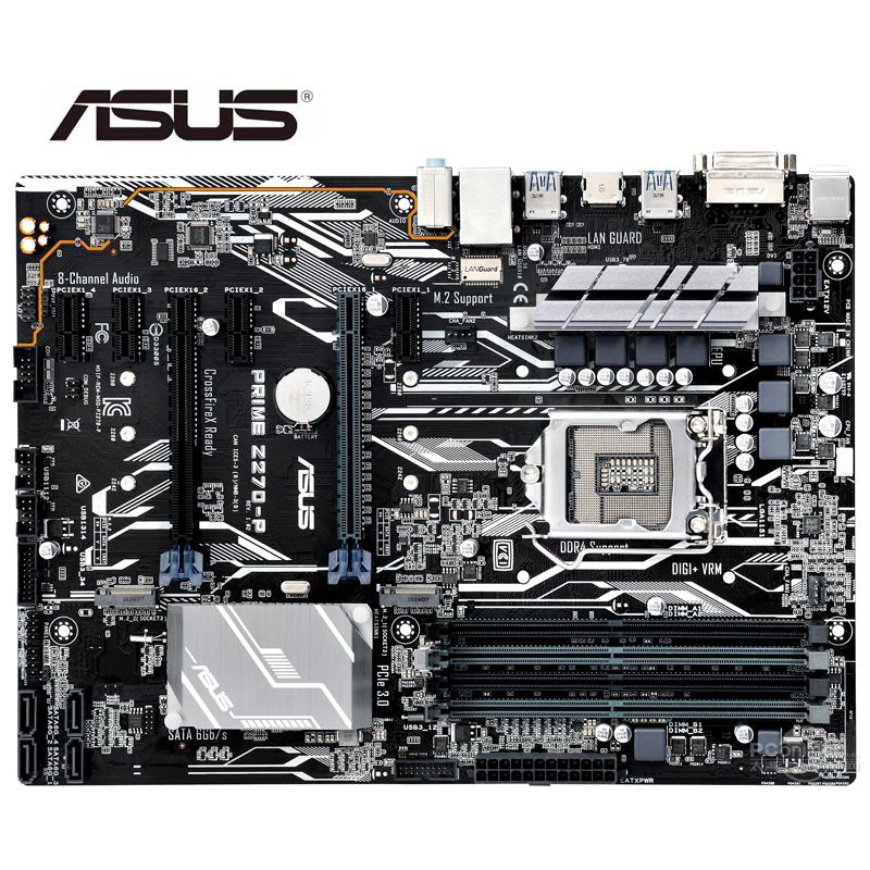 ASUS PRIME Z270-P เมนบอร์ด LGA 1151 DDR4 USB3.1 64GB VGA HDMI Z270 ใช้เดสก์ท็อปเมนบอร์ด