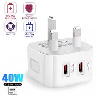 Fast Charging 40W USB-C Power Adapter for PD Cable Data Fast Charger PD Ready Stok