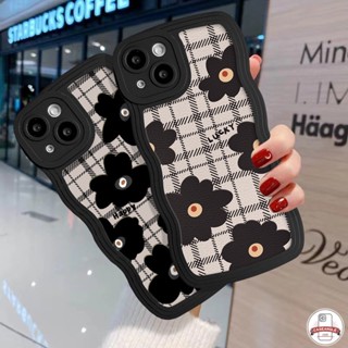 เคสโทรศัพท์มือถือ Tpu นิ่ม ขอบหยัก ลายตารางหมากรุก สีดํา สําหรับ Redmi 10C 9 10 9C 9A 12C A1 10A 9T A1+ Redmi Note 10 8 9 10s 11s 11 9s Pro Mi 11T Pro POCO M3 X3 NFC Pro ผ้าคลุม