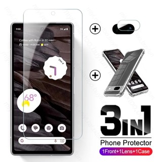 3in1 Clear Soft Case + Camera Lens Protectors For Google Pixel 6A 6 A A6 7A 7 A7 6.1inch Screen Tempered Glass