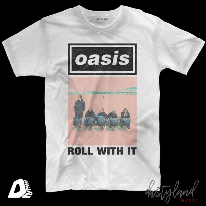 เสื้อยืด Oasis Band - ROLL WITH IT
