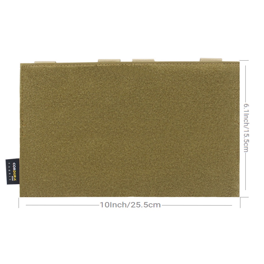 LUC 1000D ไนลอนเสื้อกั๊ก Patch Molle อะแดปเตอร์แผงใหญ่ Hook&amp;ตัวแปลงห่วงสําหรับแพทช์ ID ที่ติดตาม EDC กระเป๋าเครื่องมือ 15x25 ซม.