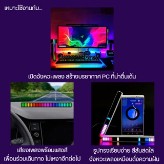 Lighting Shop RGB Sound Control Pickup Rhythm Light ไฟ RGB แสงจังหวะดนตรี แสงโดยรอบ ไฟสั่งงานด้วยเสียง ไฟ LED