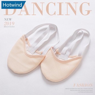 【HW】 Rhythmic Gymnastics Shoes Soft Half Socks Ballroom Art Gym Accessories Elastic Ballet Dance Shoes B7R3