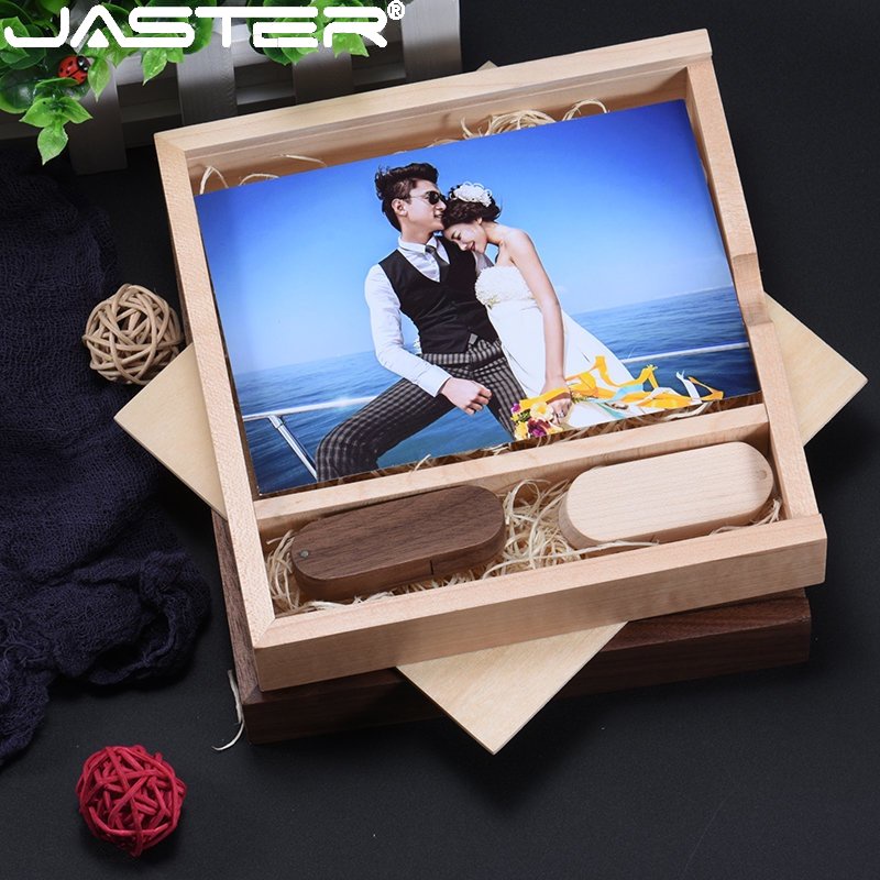 Jaster (ฟรีโลโก้ที่กําหนดเอง) แฟลชไดรฟ์ USB 128GB พร้อมกล่องใหญ่ USB 2.0 เมมโมรี่สติ๊ก 64GB ปากกาไดรฟ์ 32GB สตูดิโอถ่ายภาพ U Disk 16GB Pendrive 8GB USB Stick 4GB