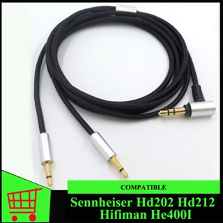 สายเคเบิ้ลเสียง แบบเปลี่ยน สําหรับหูฟัง Sennheiser Hd202 Hd212 Hifiman He400I (สีดํา)