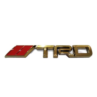 Logo ตัวแต่ง แปะท้ายรถโตโยต้า Toyota TRD สีทอง *จัดส่งเร้ว