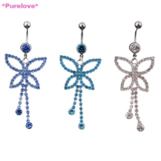 Purelove&gt; เครื่องประดับ แหวนแฟชั่น รูปผีเสื้อ ประดับเพทาย สําหรับผู้หญิง