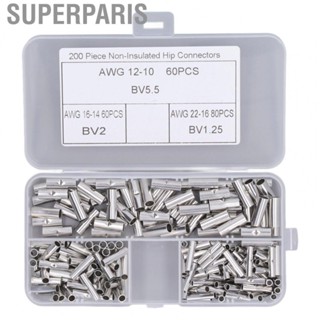 Superparis 200Pcs Wire Ferrule Copper Male Female Crimp Terminal Connector for Machine Equipment