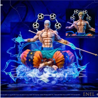 ส่งฟรี พร้อมส่ง โมเดลตุ๊กตา One Piece One Piece BT Studio Copy Version pop Scale Sitting Posture Thunder God Thunder Cloud Anilu Elnier GK Statue Luminous Gift