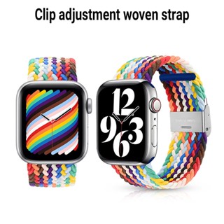 🔥 อุปกรณ์เสริมสายนาฬิกาแบบถักสำหรับ for Apple watch Series 8 7 SE 6 5 4 Ultra 8 49 มม 45 มม 41 มม 42 40 มม 38 มม 44 มม