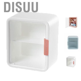 Disuu Doll House Room Dollhouse Cabinet Display Box Storage Case 2 Layer Transparent Door