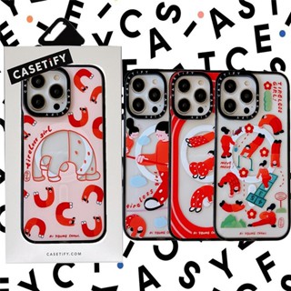 CASETIFY เคสมือถือ แบบอะคริลิค แม่เหล็ก กันกระแทก สําหรับ IPhone 14 Pro MAX 11 12 13 Pro MAX 14 Plus【ความสุขในการเพาะปลูก】