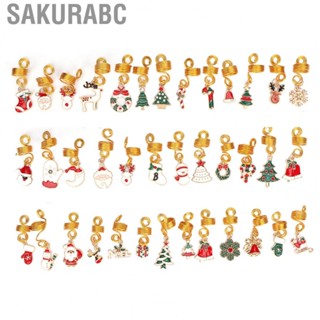 Sakurabc Dreadlock Jewelry  38pcs Beautiful Christmas Hair Pendant Versatile Unisex Easy Wearing  for Wedding