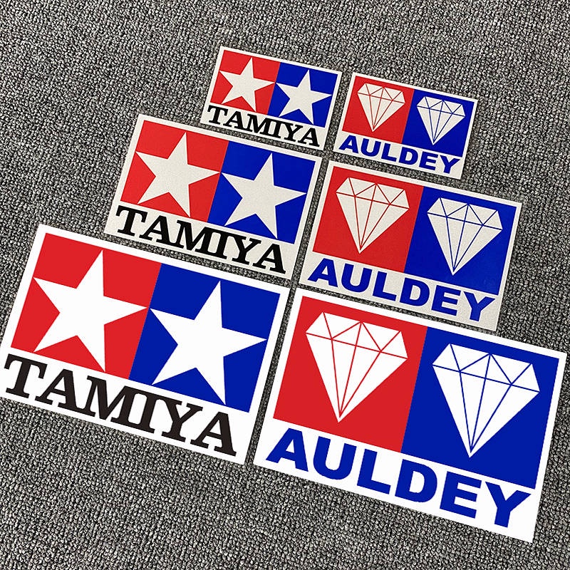 Auldey Bumper Stickers Let's &amp; Go Double Star Jdm Modified Tamiya Tamiya Tamiya Electric Car Stickers Bumper Stickers Paper Cover Scratches GLGn