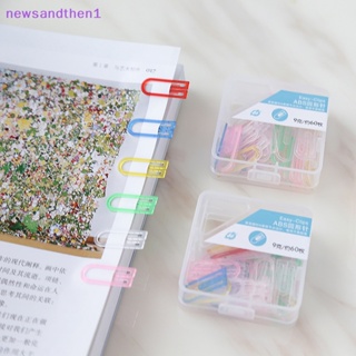 Newsandthen1 60 ชิ้น / กล่อง ABS ที่มีสีสัน มินิ คลิปหนีบกระดาษ เครื่องเขียน คาวาอี้ สีแคนดี้ ใส คลิปผูก รูปภาพ ตั๋ว โน้ต จดหมาย คลิปหนีบกระดาษ ดี