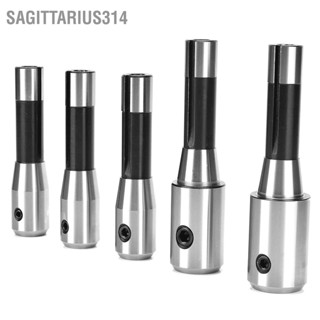 Sagittarius314 5 ชิ้นด้านอังกฤษชนิดคงที่ 1/4 ~ 3/4in End Mill Holder Kit Fit for Milling Lathe R8 Spindle