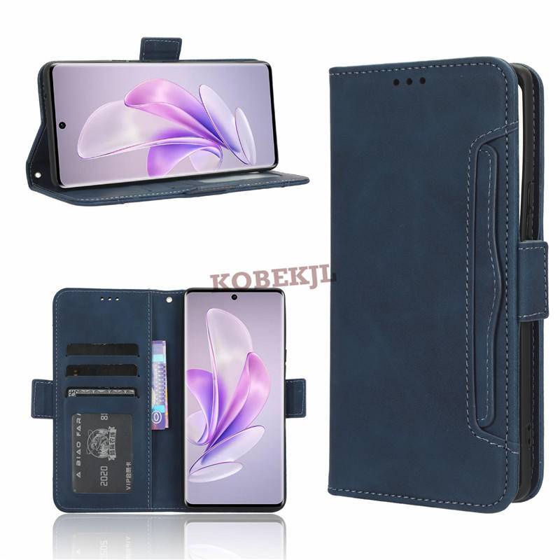 Vivo S17 Pro Flip Leather Multi-Card Slot Wallet Phone Case Vivo S17 Pro S17Pro VivoS17 Stand Holder