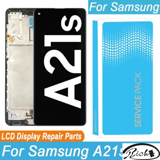 อะไหล่หน้าจอสัมผัสดิจิทัล LCD IPS 6.5 นิ้ว ทดสอบแล้ว 100% สําหรับ AMOLED Samsung Galaxy A21s A217 SM-A217F/DS