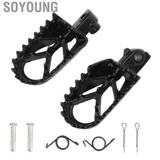 Soyoung Dirt Bike Foot Pegs  Steel Alloy Motorcycle Foot Pedal Black Rustproof Heavy Duty Simple Installation  for 50cc 70cc 90cc 110cc 125cc Motocross