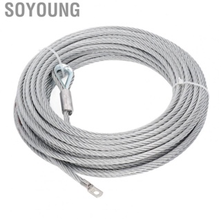 Soyoung Car Tow Wire Rope  Winch Cable Strong Traction Strong with Self Locking Hook for Off Road Vehicle