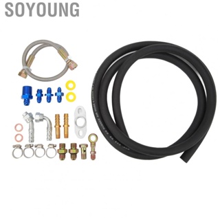 Soyoung Oil Feed Line Kit  Aluminuml Fitting High Strength Oil Return Line Kit  for T25 T28 GT25 GT28