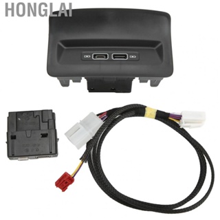 Honglai 3GB035954 Black Abrasion Resistant Rear Seat USB  Port Socket Durable Sturdy for Car Interior Accessory Replacement for