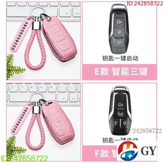 เคสกุญแจรีโมทรถยนต์ หนังวัวแท้ สําหรับ Ford Key Case Bag Focus Fiesta Mondeo MK2 MK3 Kuga Kuga