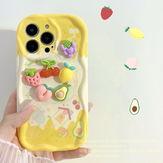 เคสโทรศัพท์มือถือ สีเหลือง 3D สําหรับ iPhone 11 12 12Pro 12promax 13 14Pro 13Pro 13promax 14 14promax 11