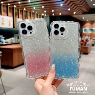 เคสโทรศัพท์มือถือ TPU นิ่ม แบบใส ลายคลื่น แต่งกลิตเตอร์ สําหรับ OPPO A78 A77 A57 A56 A53S A55 5G 2022 2020 A55S