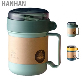 Hanhan 500ML Soup Cup Portable Steady Plastic Insulated Soup Containers with Lid and  for Office School