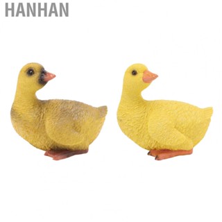 Hanhan Duck Ornament  Weather Resistant Cute Resin  Fade Duck Decoration  for Yard