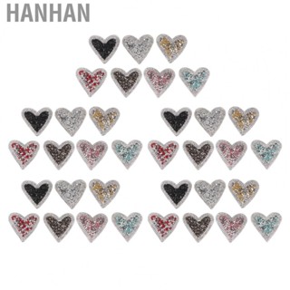 Hanhan Heart Shape Rhinestone   Multipurpose Resin Attractive Iron On   for Bag