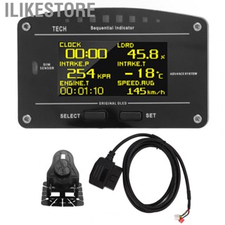 Ilikestore Dash Race Display High Brightness 4 Displays Dashboard LCD Gauge 9V To 16V 12 Parameters 10V To 16V DC for Car