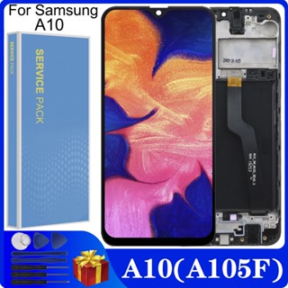 หน้าจอสัมผัส LCD ดิจิไทเซอร์ 6.2 นิ้ว A10 A105 แบบเปลี่ยน สําหรับ Samsung Galaxy A10 A105 A105F SM-A105F
