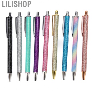 Lilishop Writing Pens  Ball Point Pen 9 Pieces Glitter Style Easy Disassembly  for Office
