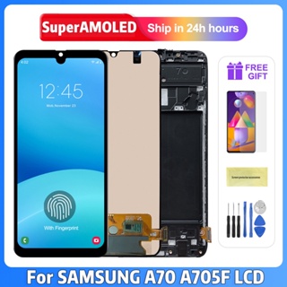 Amoled หน้าจอแสดงผล LCD แบบเปลี่ยน สําหรับ Samsung Galaxy A70 2019 A705 A705F