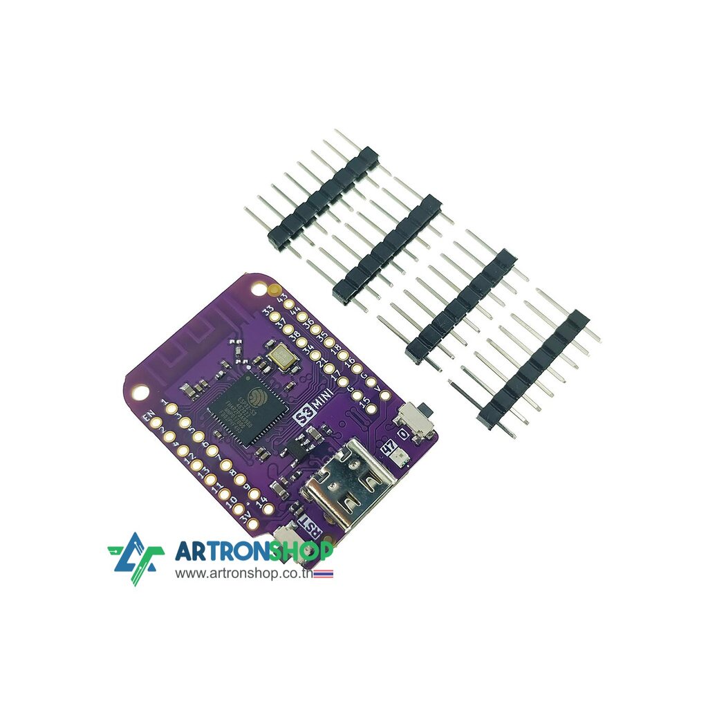 LOLIN S3 Mini V1.0.0 N4R2 บอร์ดพัฒนา ESP32-S3 รอม 4 แรม 2MB