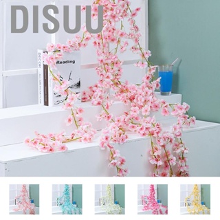Disuu Artificial Vine Cherry Flower Sakura Blossom Garland Home Decoration for Bedroom Office