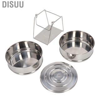 Disuu Stainless Steel  Steamer Steam Grid Pot 2 Tier Stackable Drain  with Lid Cookware for Kitchen Cooking Tools