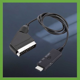 อะแดปเตอร์สายเคเบิ้ล HDMI เข้ากันได้กับ Scart สายเคเบิลวิดีโอเสียง Plug and Play