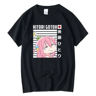 เสื้อยืดลําลอง สําหรับผู้ชาย แขนสั้น คอกลม พิมพ์ลายอนิเมะ Bocchi The Rock Hitori Gotoh Japan Manga Kawaii ขนาด 4XL 5XL 6XL