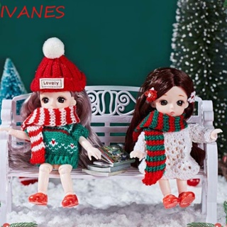 IVANES ตุ๊กตาคริสต์มาส ขยับข้อต่อได้ ขนาดเล็ก หลากสีสัน DIY